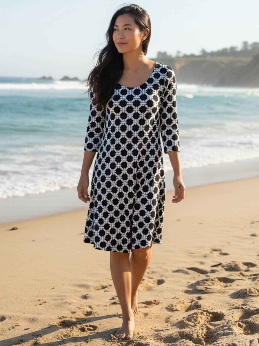 Lulu-B Nautical Print Dress, EUC